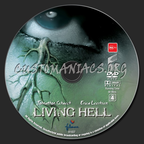 Living Hell dvd label