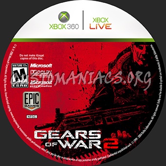 Gears Of War 2 dvd label