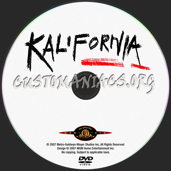 Kalifornia dvd label