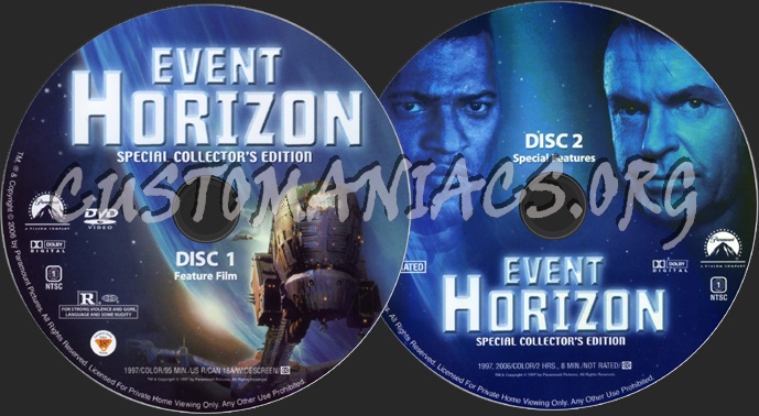 Event Horizon SCE dvd label