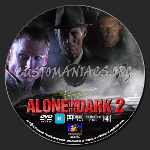 Alone In The Dark 2 dvd label