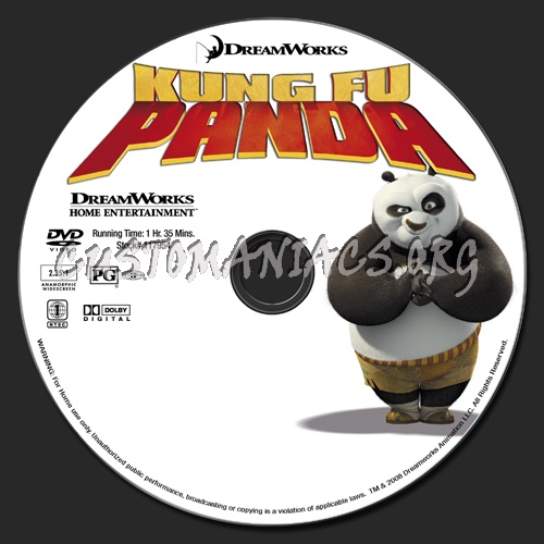 Kung Fu Panda dvd label