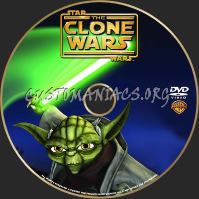 Star Wars Clone Wars dvd label