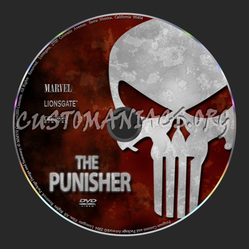 The Punisher dvd label