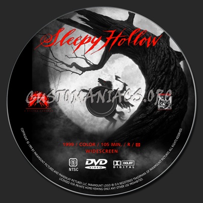 Sleepy Hollow dvd label