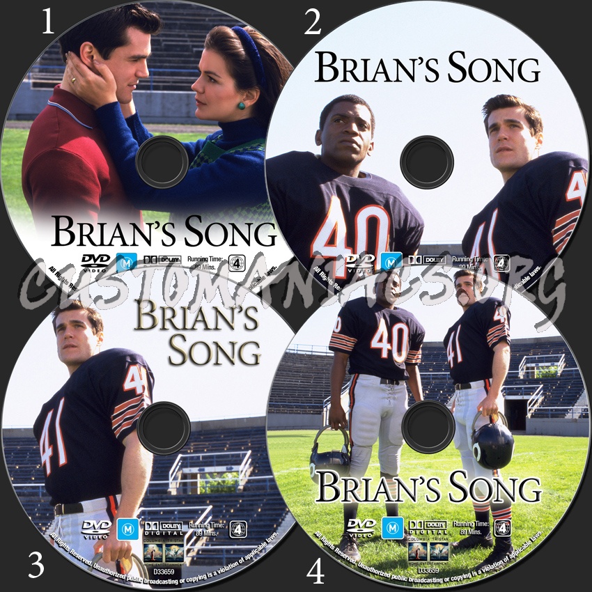 Brian's Song dvd label