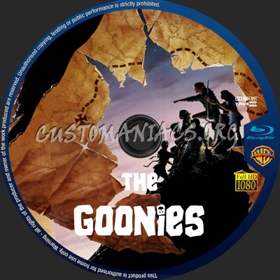 The Goonies blu-ray label