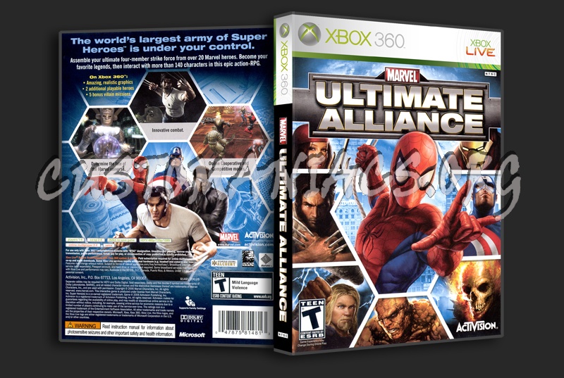 Marvel Ultimate Aliance dvd cover