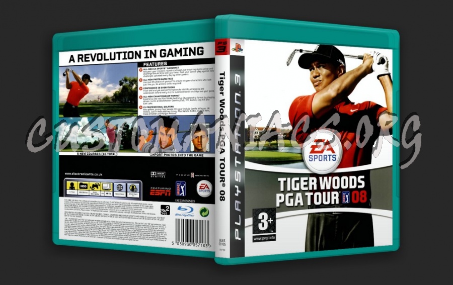 Tiger Woods PGA Tour 08 dvd cover