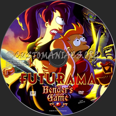 Futurama Bender's Game dvd label