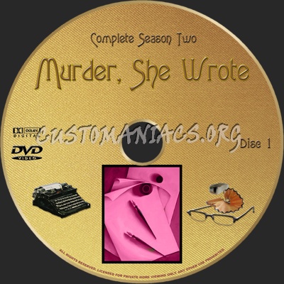 Murder She Wrote Season 2 dvd label