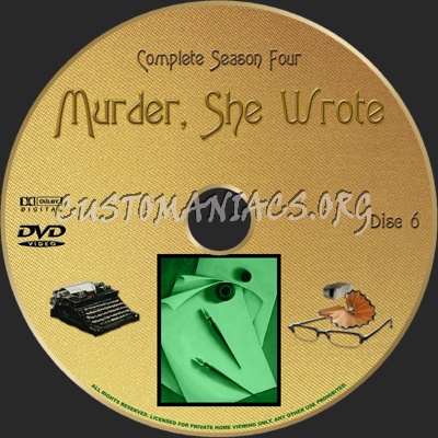 Murder She Wrote Season 4 dvd label