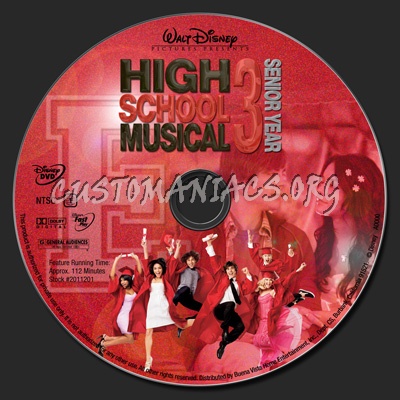 High School Musical 3 Senior Year dvd label