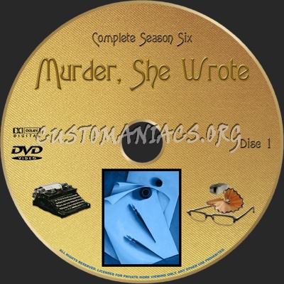 Murder She Wrote Season 6 dvd label