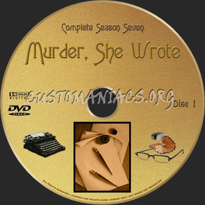 Murder She Wrote Season 7 dvd label