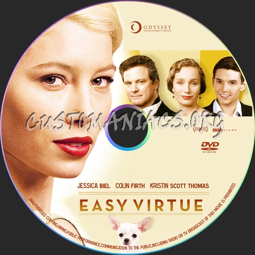 Easy Virtue dvd label