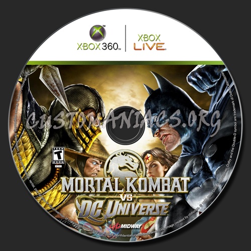 Mortal Kombat vs DC Universe dvd label