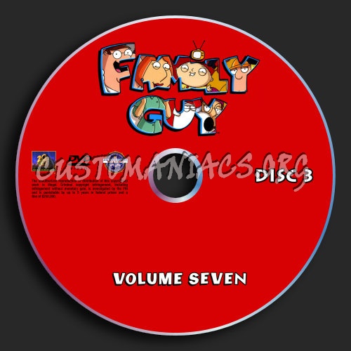 Family Guy : Volume 7 dvd label