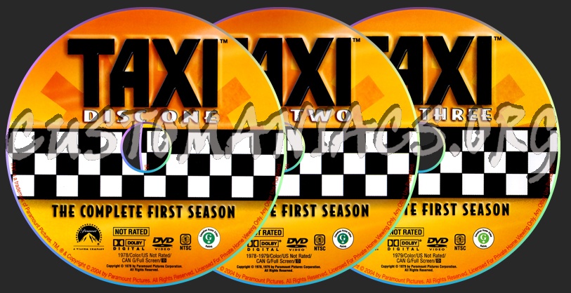 Taxi Season 1 dvd label