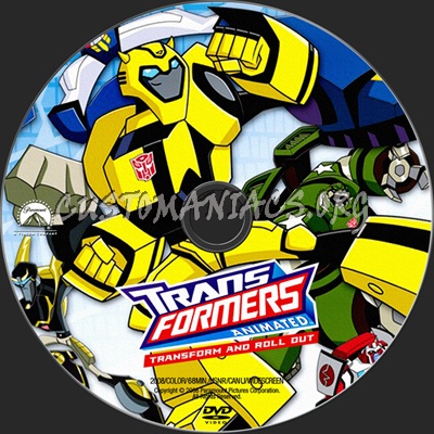 Transformers Animated Transform and Roll Out dvd label