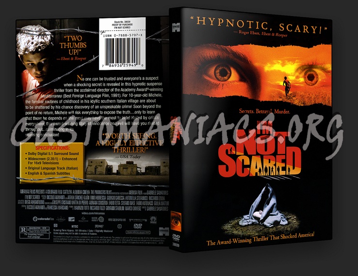 I'm Not Scared dvd cover