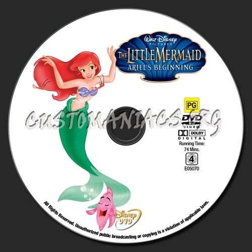 The Little Mermaid - Ariel's Beginning dvd label