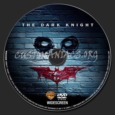 The Dark Knight dvd label