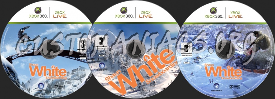 Shaun White Snowboarding dvd label