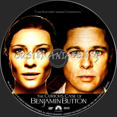 The Curious Case of Benjamin Button dvd label