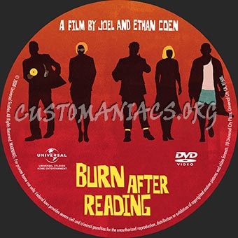 Burn After Reading dvd label