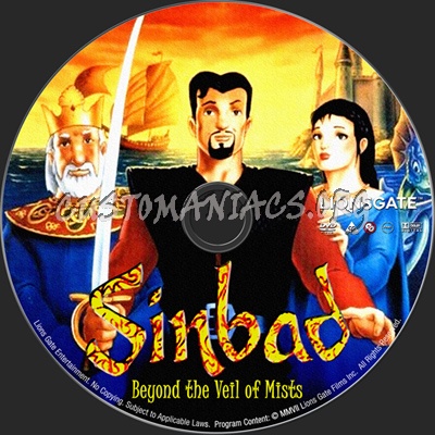 Sinbad Beyond the Veil of Mists dvd label