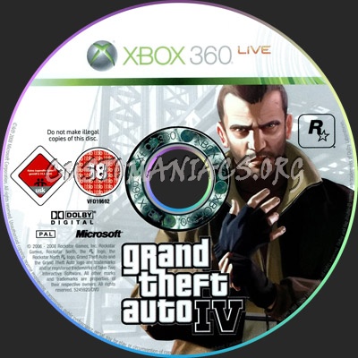 Grand Theft Auto 4 dvd label