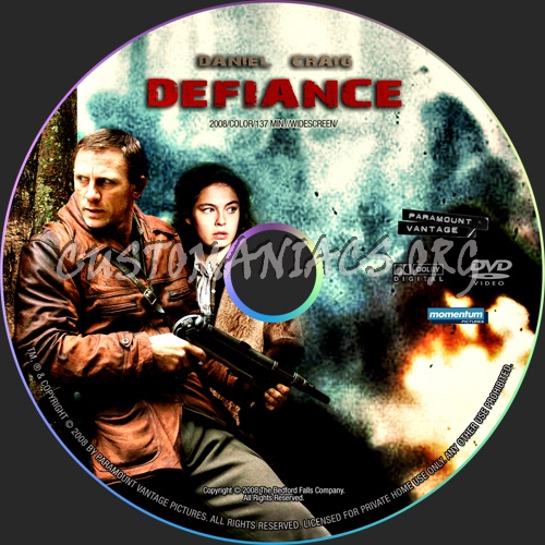 Defiance dvd label