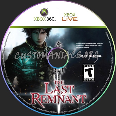 The Last Remnant dvd label