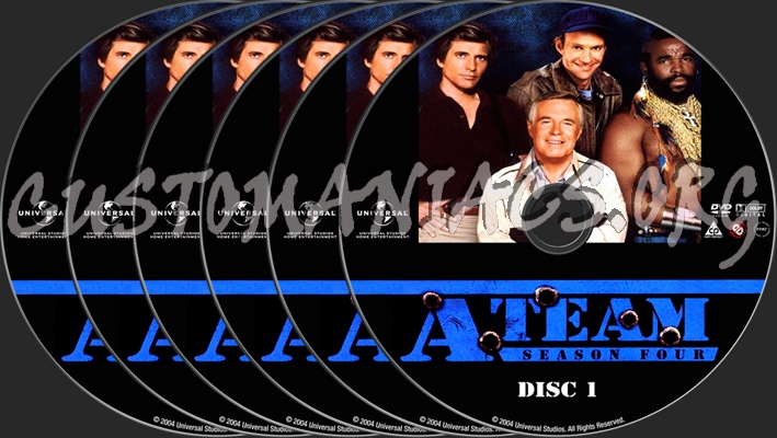 The A-Team Season 4 dvd label