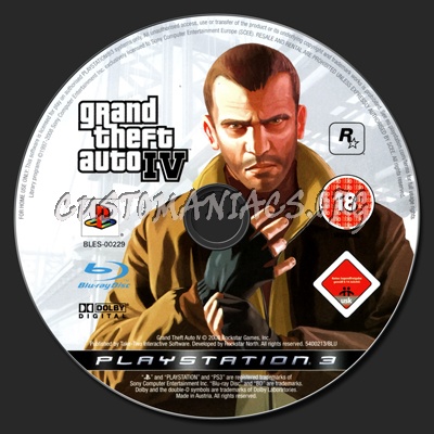 Grand Theft Auto 4 dvd label