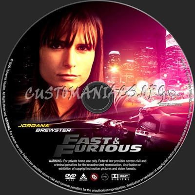 Fast & Furious 2009 dvd label