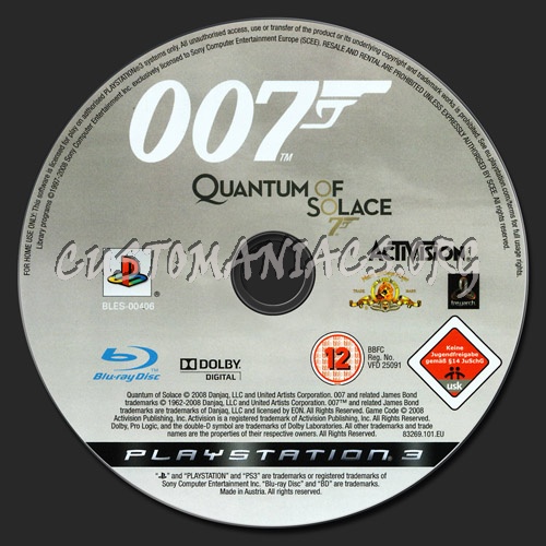 Quantum of Solace dvd label