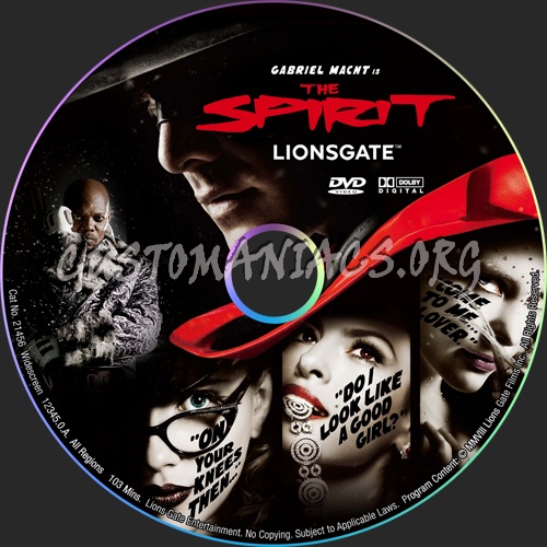 The Spirit dvd label