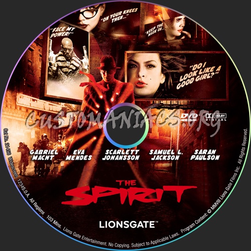 The Spirit dvd label