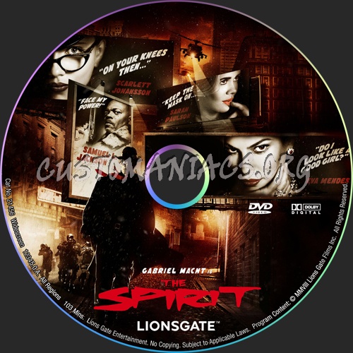 The Spirit dvd label