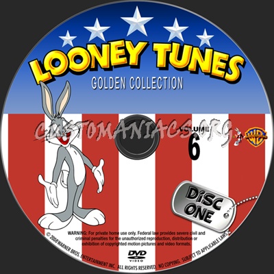 Looney Tunes Golden Collection Vol 6 dvd label