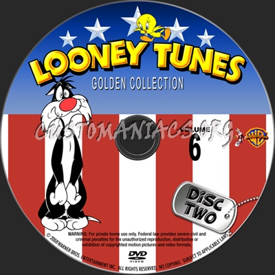 Looney Tunes Golden Collection Vol 6 dvd label