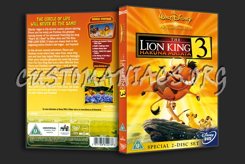 The Lion King 3 dvd cover - DVD Covers & Labels by Customaniacs, id ...