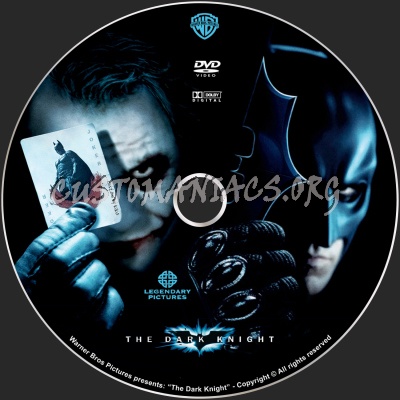 The Dark Knight dvd label