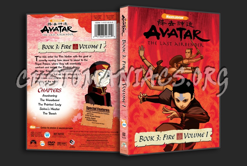 Avatar Book 3 Volume 1 dvd cover