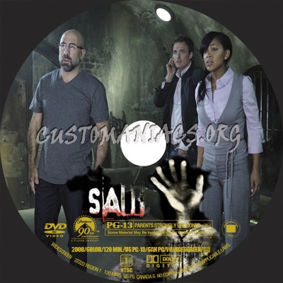 saw v dvd label