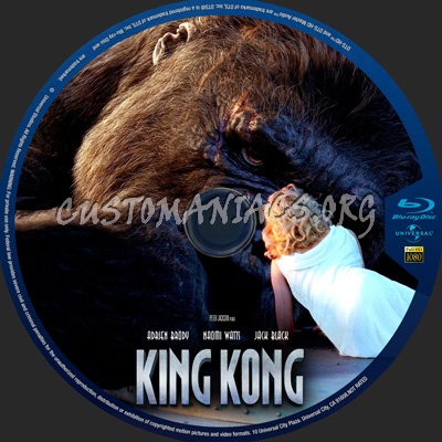 King Kong (2005) blu-ray label