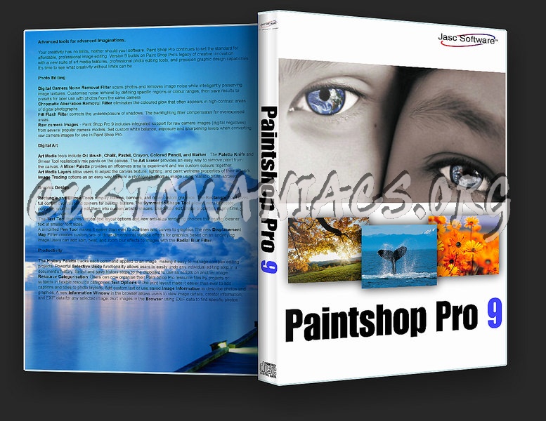 Paintshop Pro 9 dvd cover