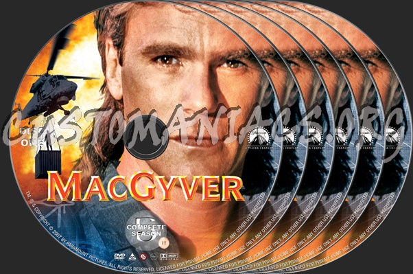 MacGyver Season 5 dvd label